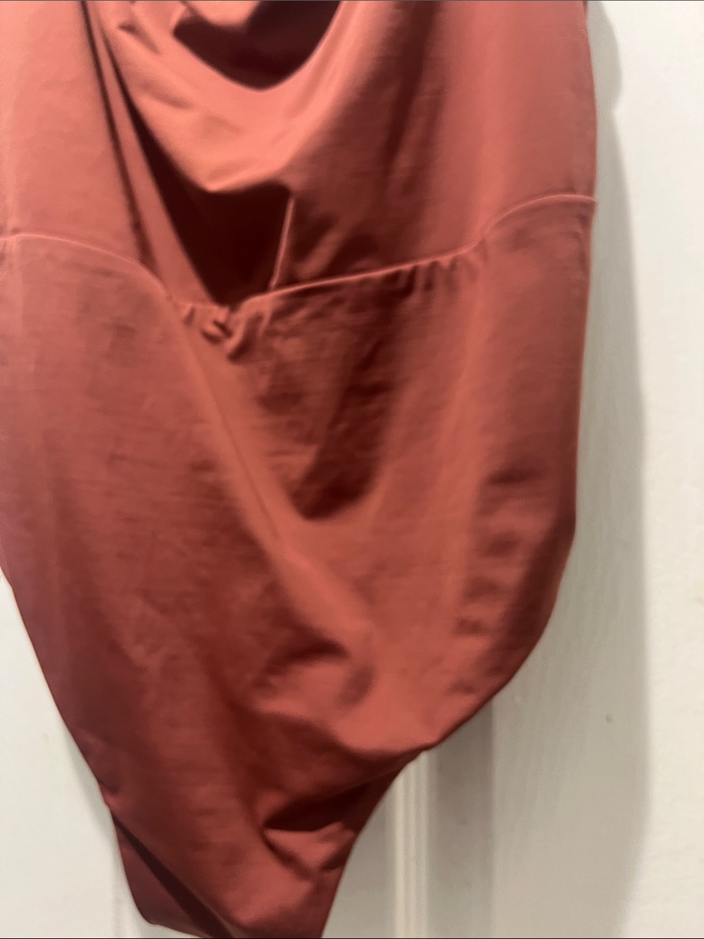 Women's Rust One-Piece Swimsuit - Sleek Cowl Neck - Picture 6 of 8